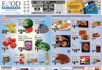 Food Universe (538 W. 138th St., New York, NY) Weekly Ad August 21 - 27, 2026