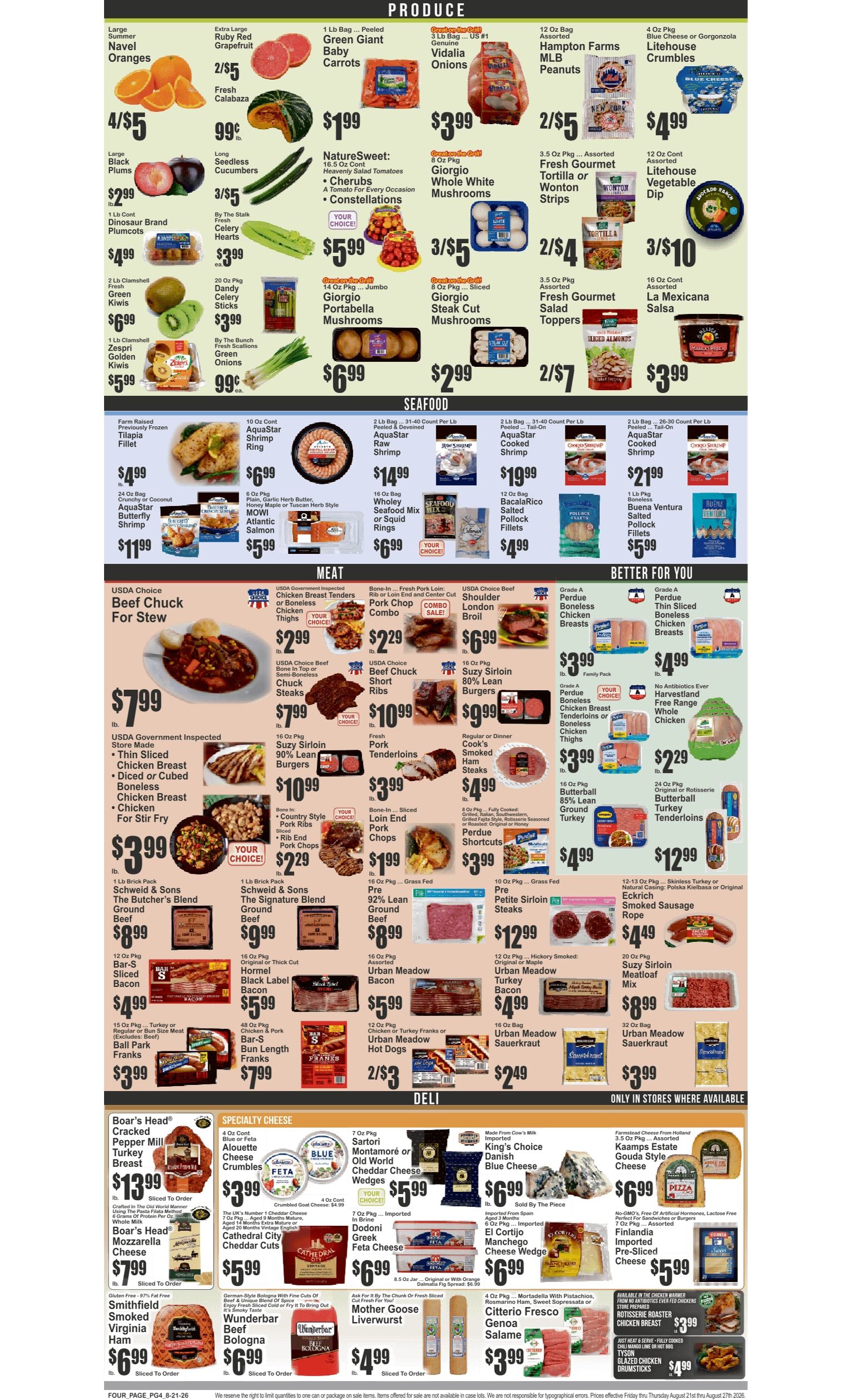 Food Universe (760 Melrose Ave., Bronx, NY) Weekly Ad August 21 - 27, 2026