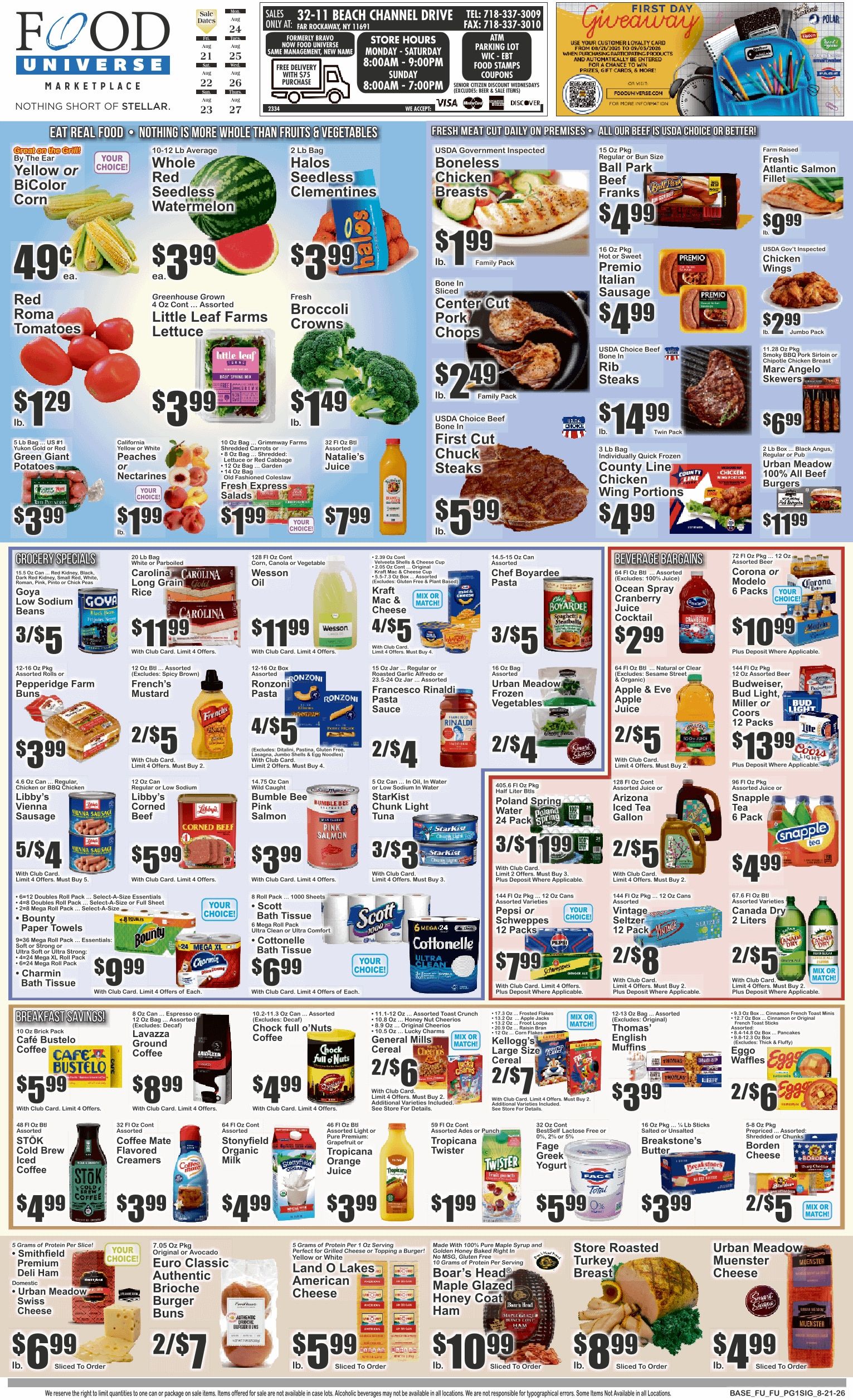 Food Universe (Far Rockaway, NY) Weekly Ad August 21 - 27, 2026