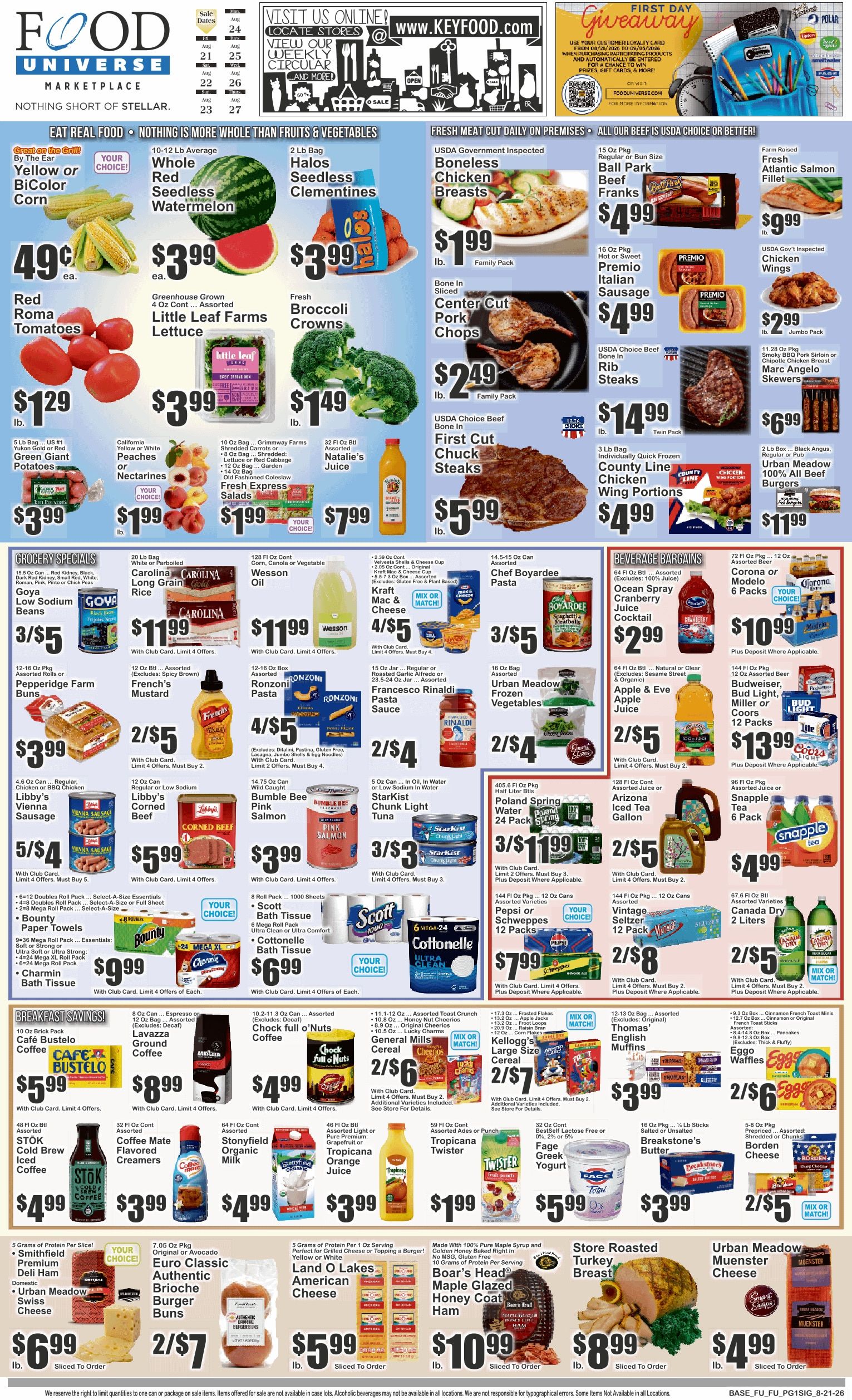 Food Universe (Forest Hills, NY) Weekly Ad August 21 - 27, 2026