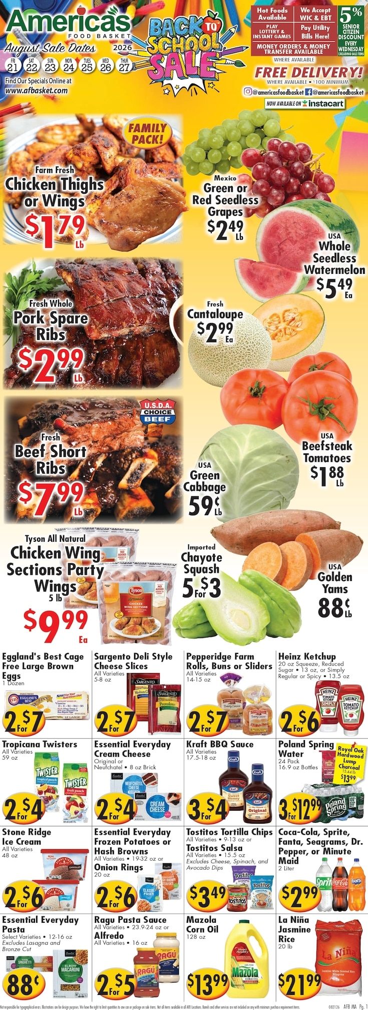 America's Food Basket (Massachusetts) Weekly Ad August 21 - 27, 2026