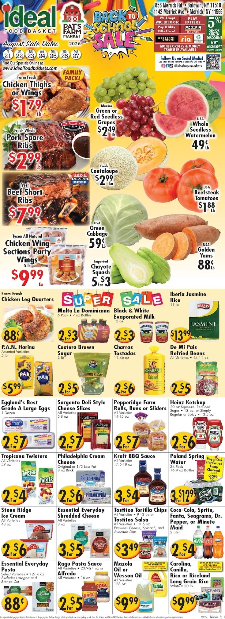 America's Food Basket (Merrick, NY) Weekly Ad August 21 - 27, 2026