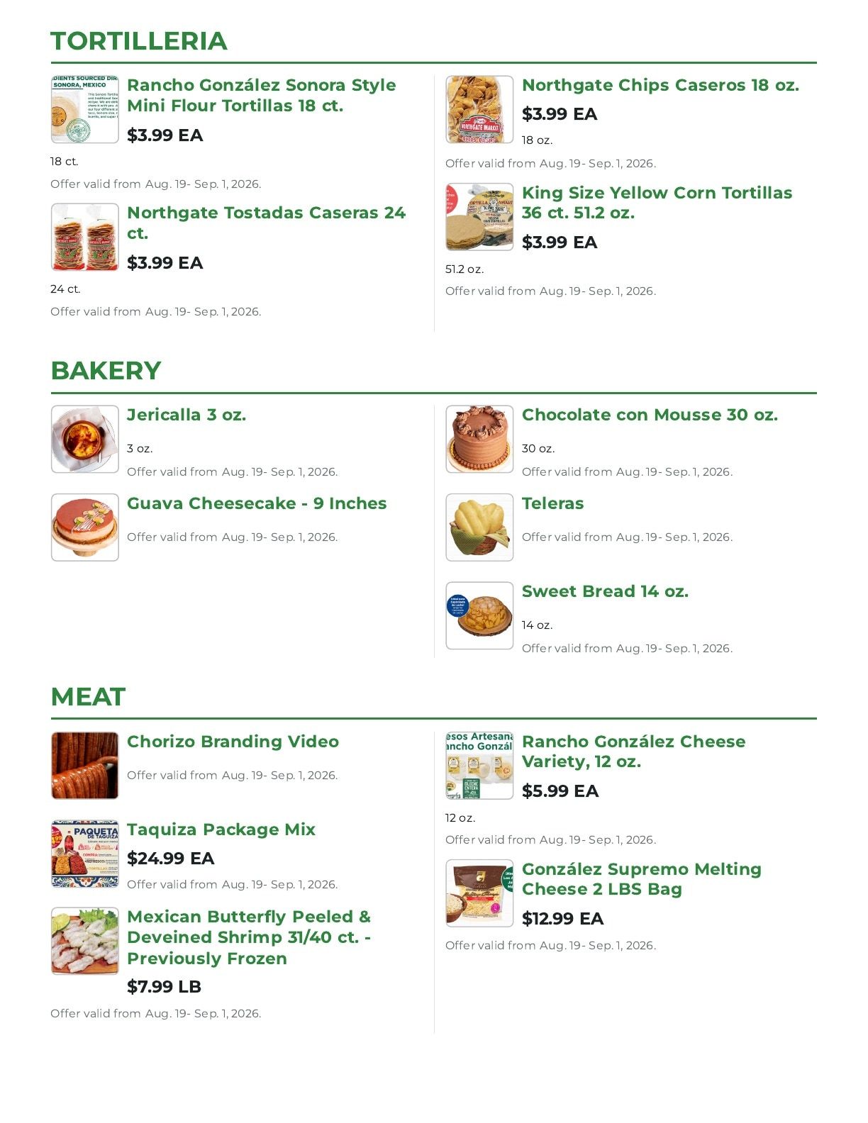 Northgate Market Weekly Ad August 19 - September 1, 2026