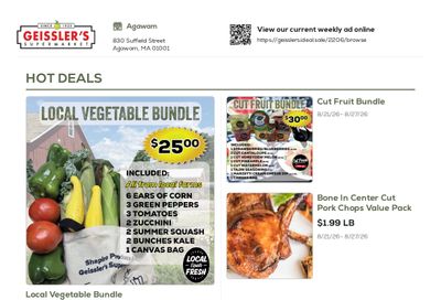 Geissler's Supermarket Weekly Ad August 21 - 27, 2026