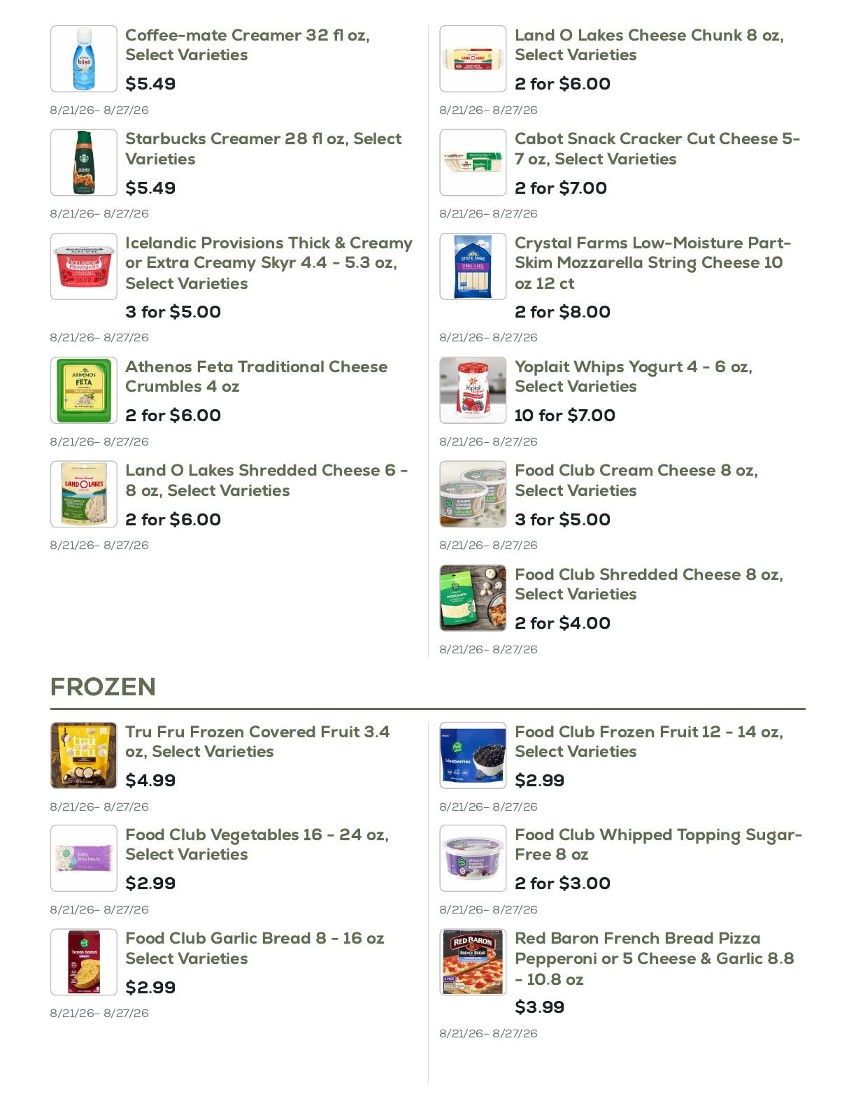 Geissler's Supermarket Weekly Ad August 21 - 27, 2026