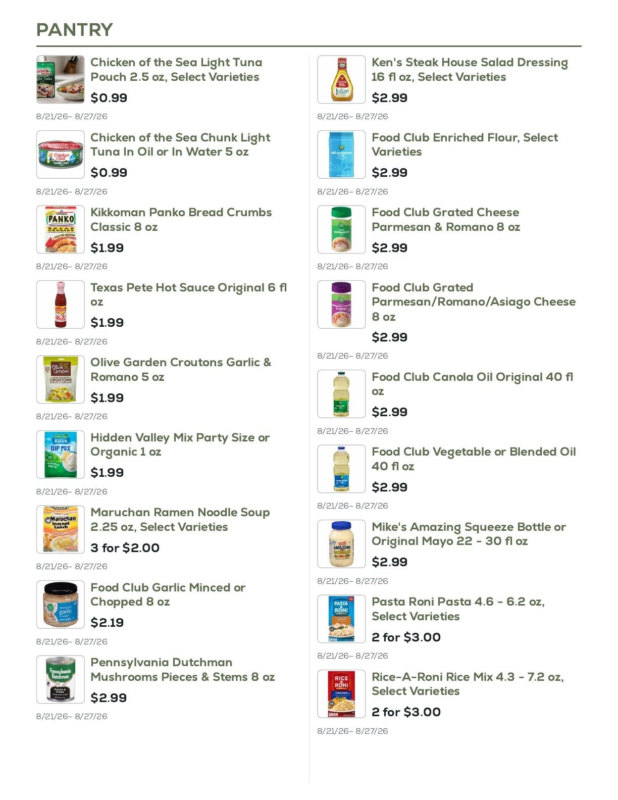 Geissler's Supermarket Weekly Ad August 21 - 27, 2026