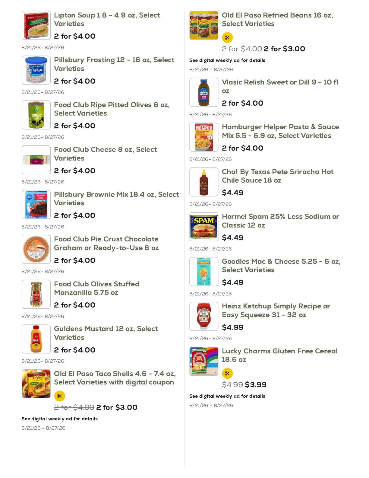 Geissler's Supermarket Weekly Ad August 21 - 27, 2026