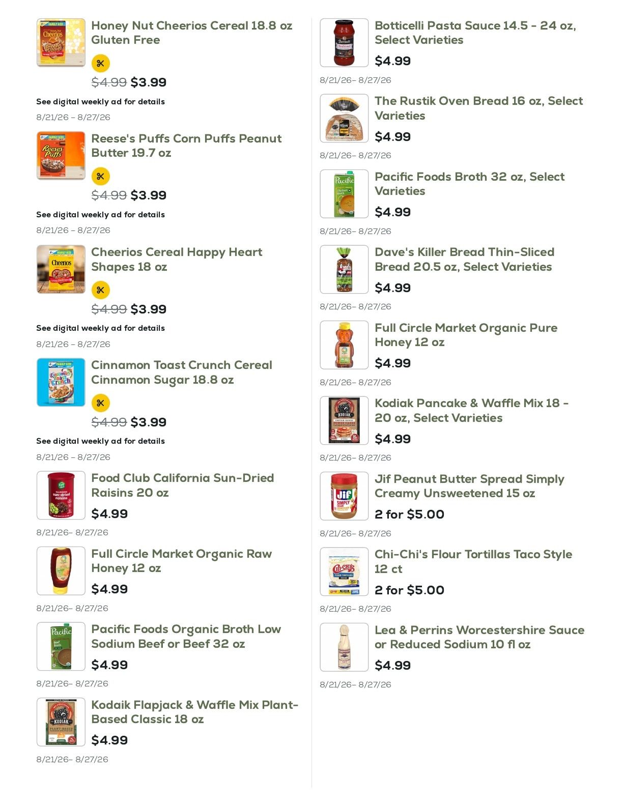 Geissler's Supermarket Weekly Ad August 21 - 27, 2026