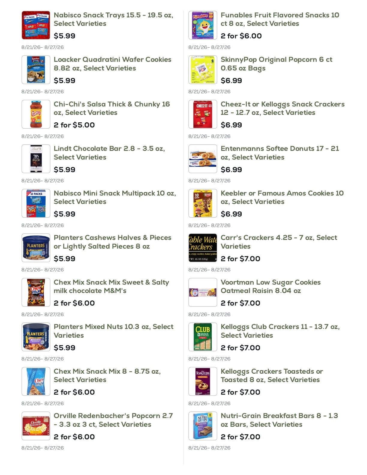 Geissler's Supermarket Weekly Ad August 21 - 27, 2026