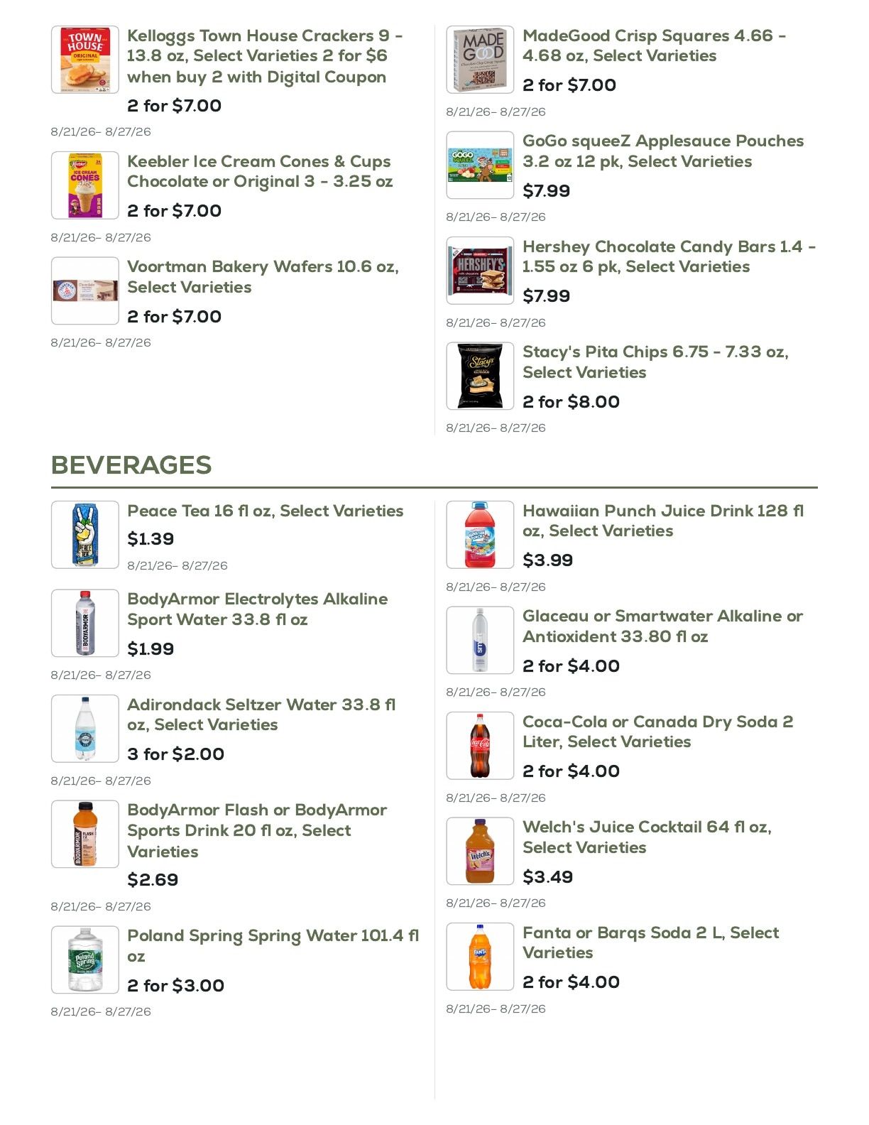 Geissler's Supermarket Weekly Ad August 21 - 27, 2026