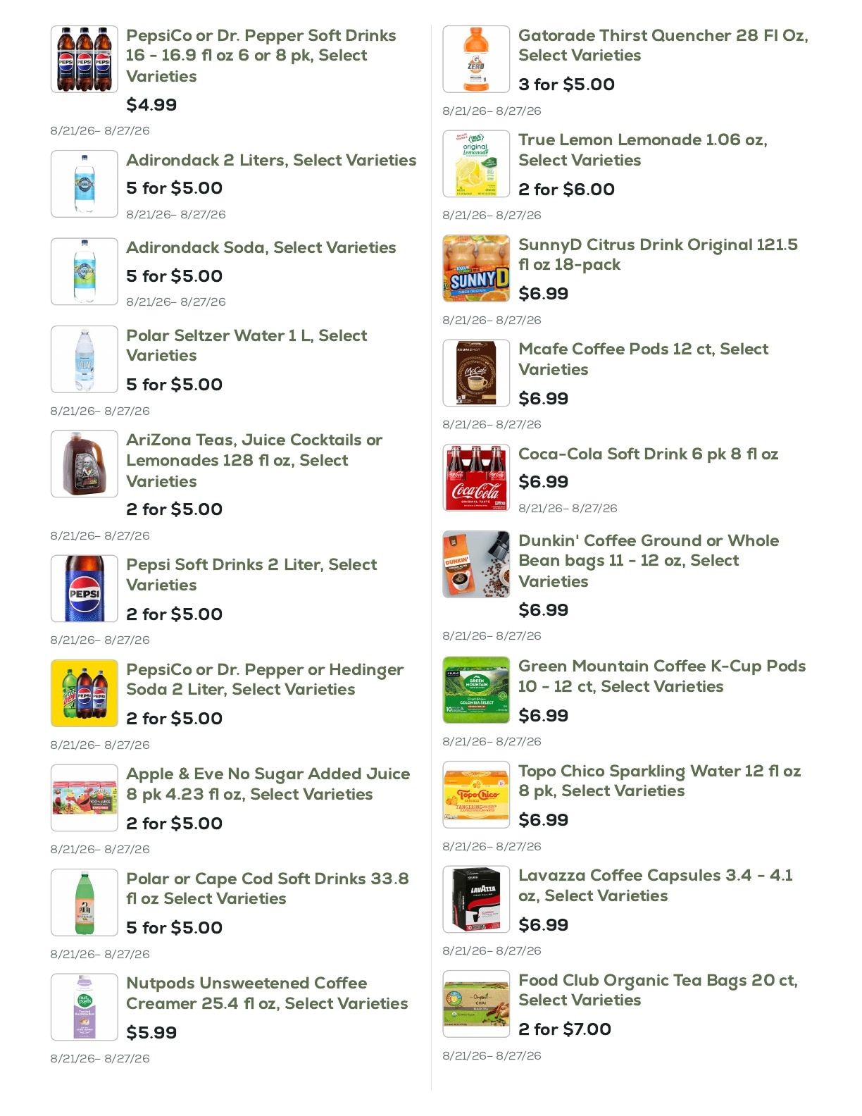 Geissler's Supermarket Weekly Ad August 21 - 27, 2026