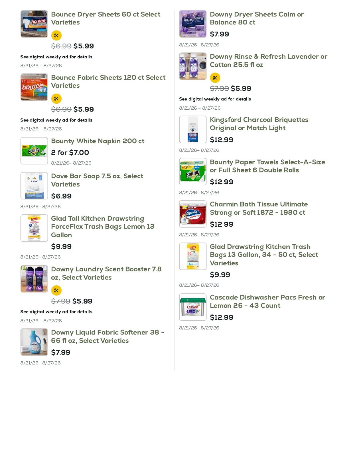 Geissler's Supermarket Weekly Ad August 21 - 27, 2026