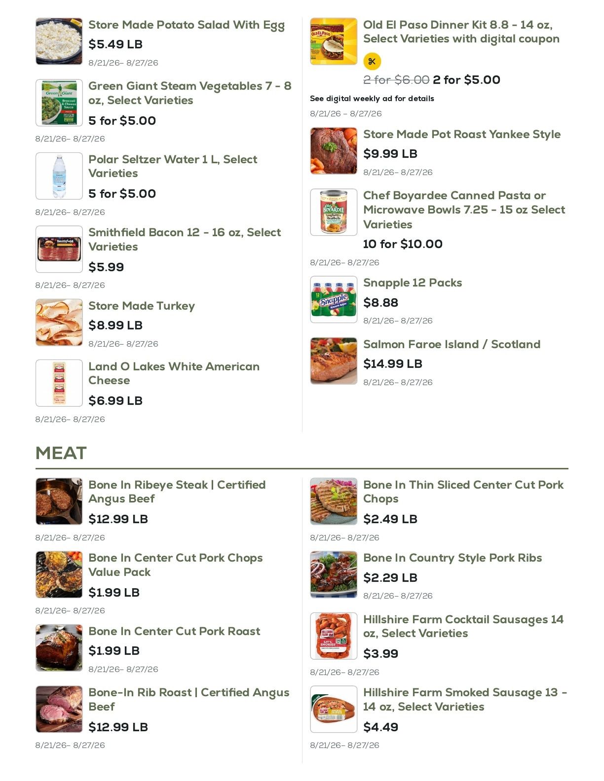 Geissler's Supermarket Weekly Ad August 21 - 27, 2026
