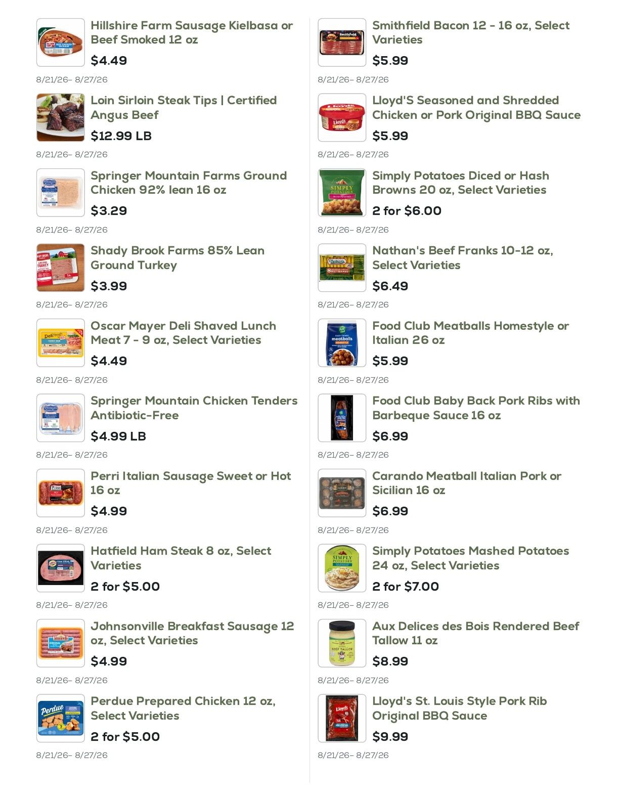 Geissler's Supermarket Weekly Ad August 21 - 27, 2026