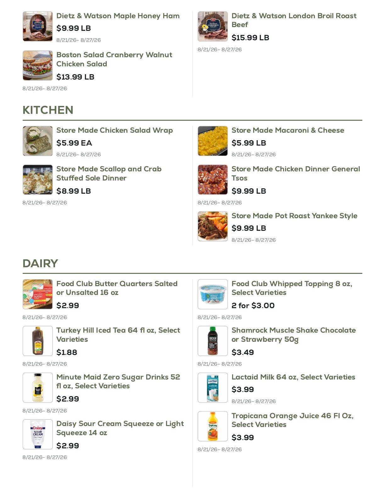 Geissler's Supermarket Weekly Ad August 21 - 27, 2026