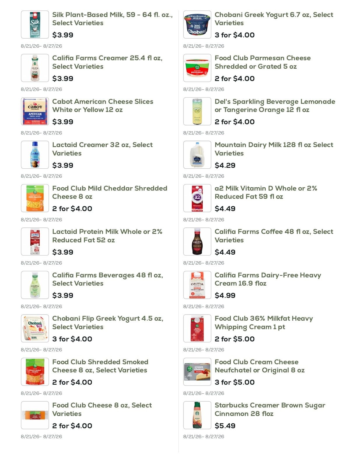 Geissler's Supermarket Weekly Ad August 21 - 27, 2026