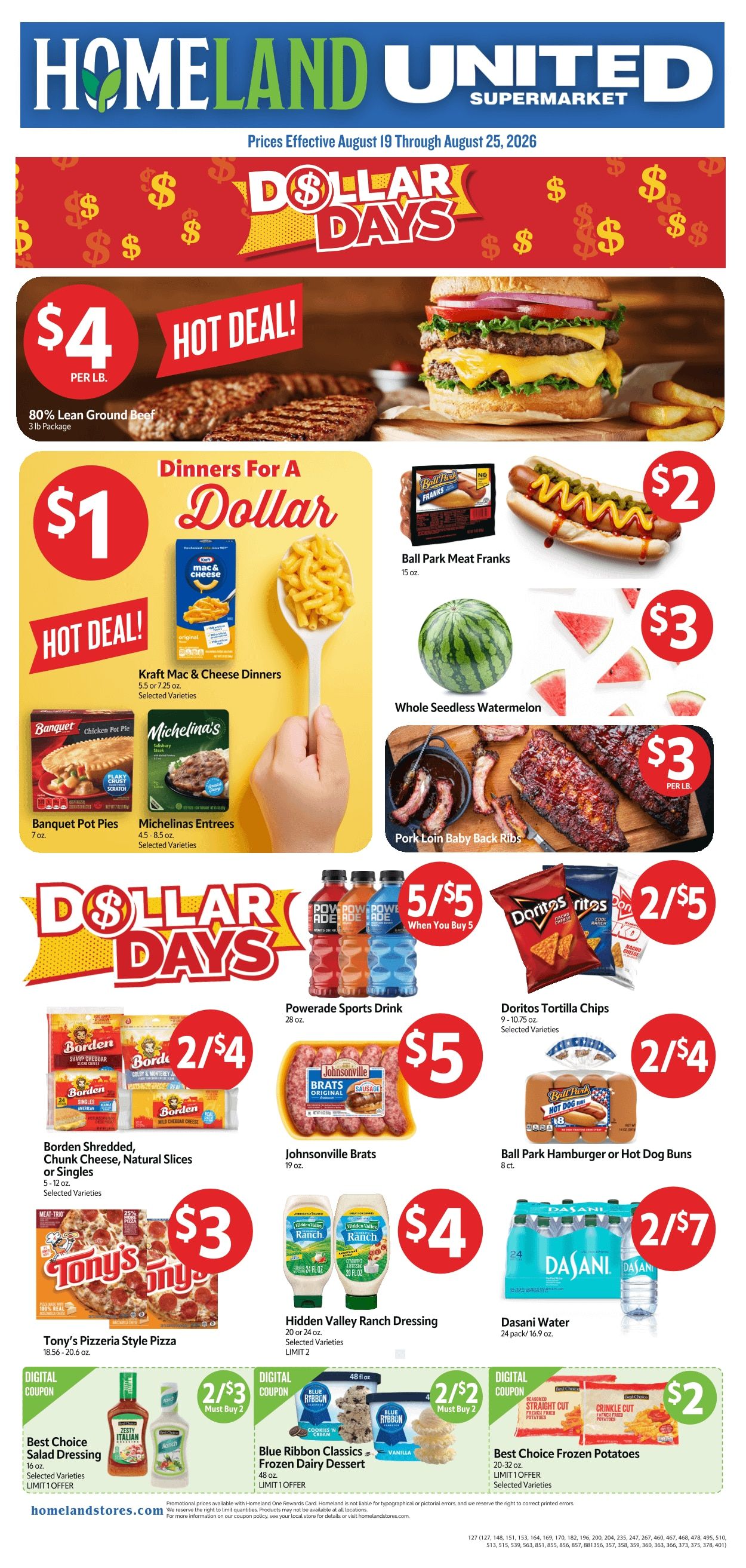 Homeland Stores (Bartlesville and other locations, OK) Weekly Ad August 19 - 25, 2026