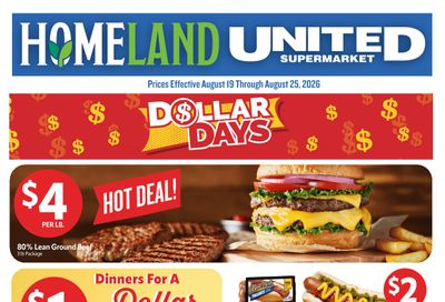 Homeland Stores (Clinton and Elk City, OK) Weekly Ad August 19 - 25, 2026