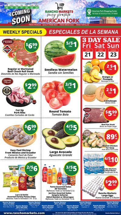 Rancho Markets Weekly Ad August 18 - 24, 2026