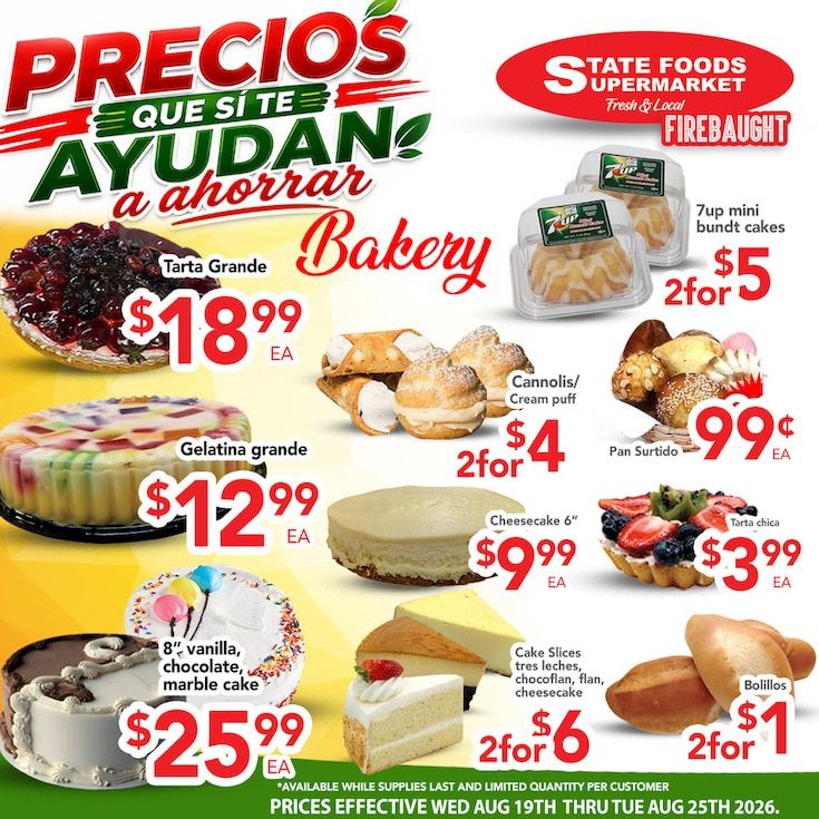 State Foods Supermarket (Firebaugh, CA) Weekly Ad August 19 - 25, 2026