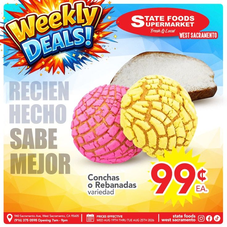 State Foods Supermarket (West Sacramento, CA) Weekly Ad August 19 - 25, 2026