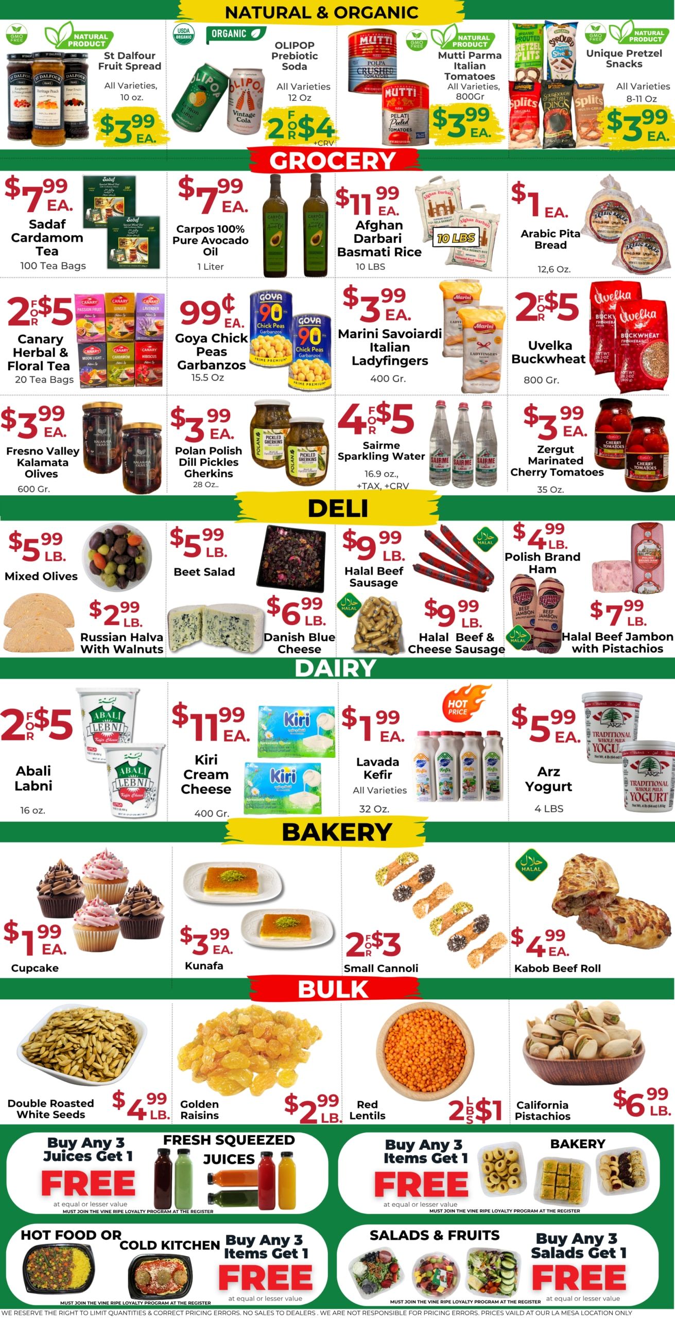 Vine Ripe (8191 Fletcher Parkway, La Mesa, CA) Weekly Ad August 18 - 24, 2026