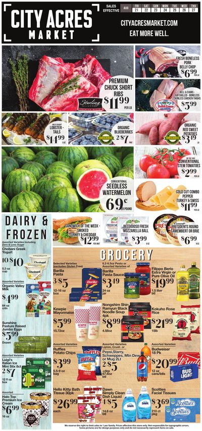 City Acres Market Weekly Ad August 20 - 26, 2026