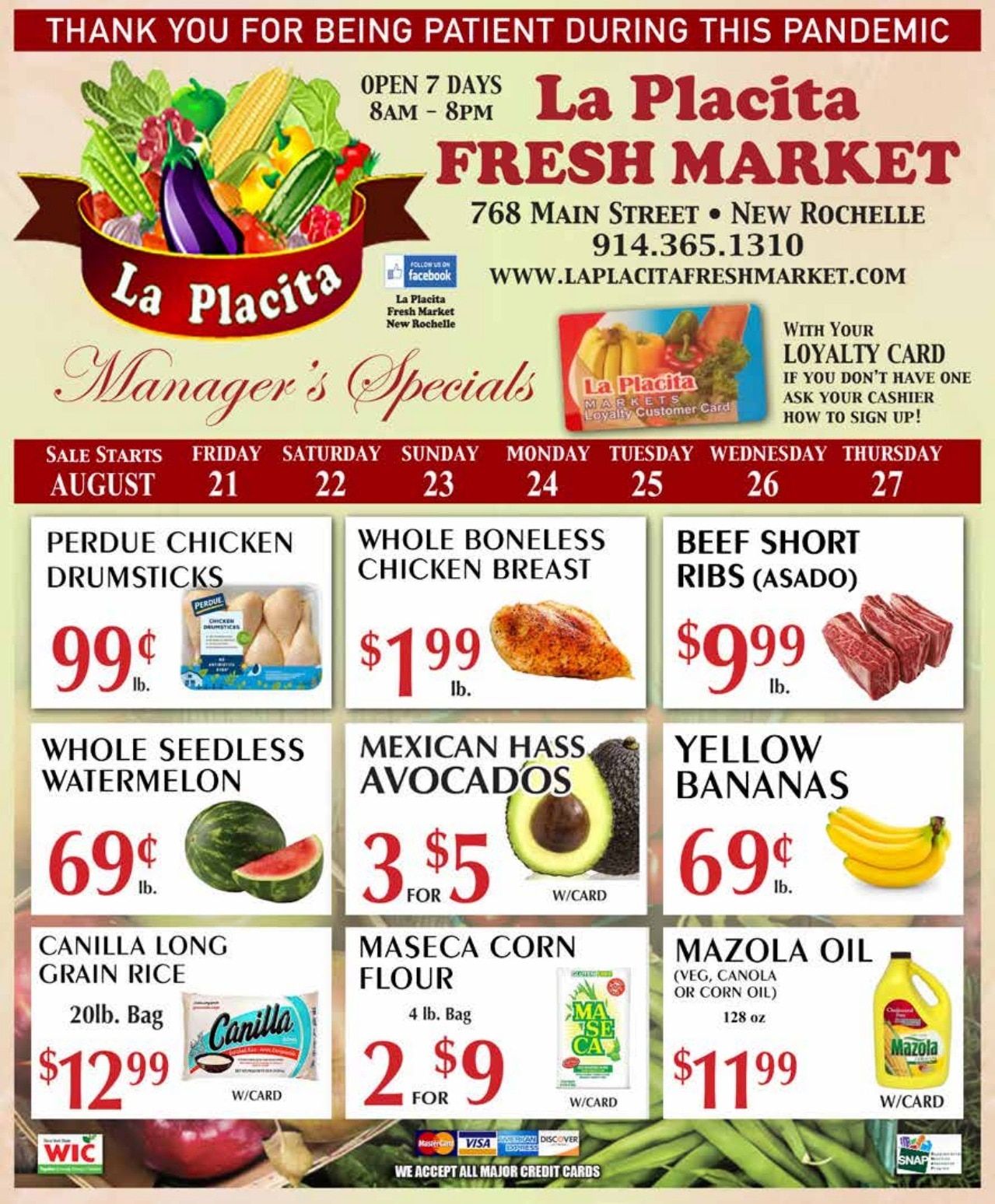 La Placita Fresh Market Weekly Ad August 21 - 27, 2026