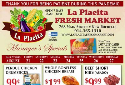 La Placita Fresh Market Weekly Ad August 21 - 27, 2026