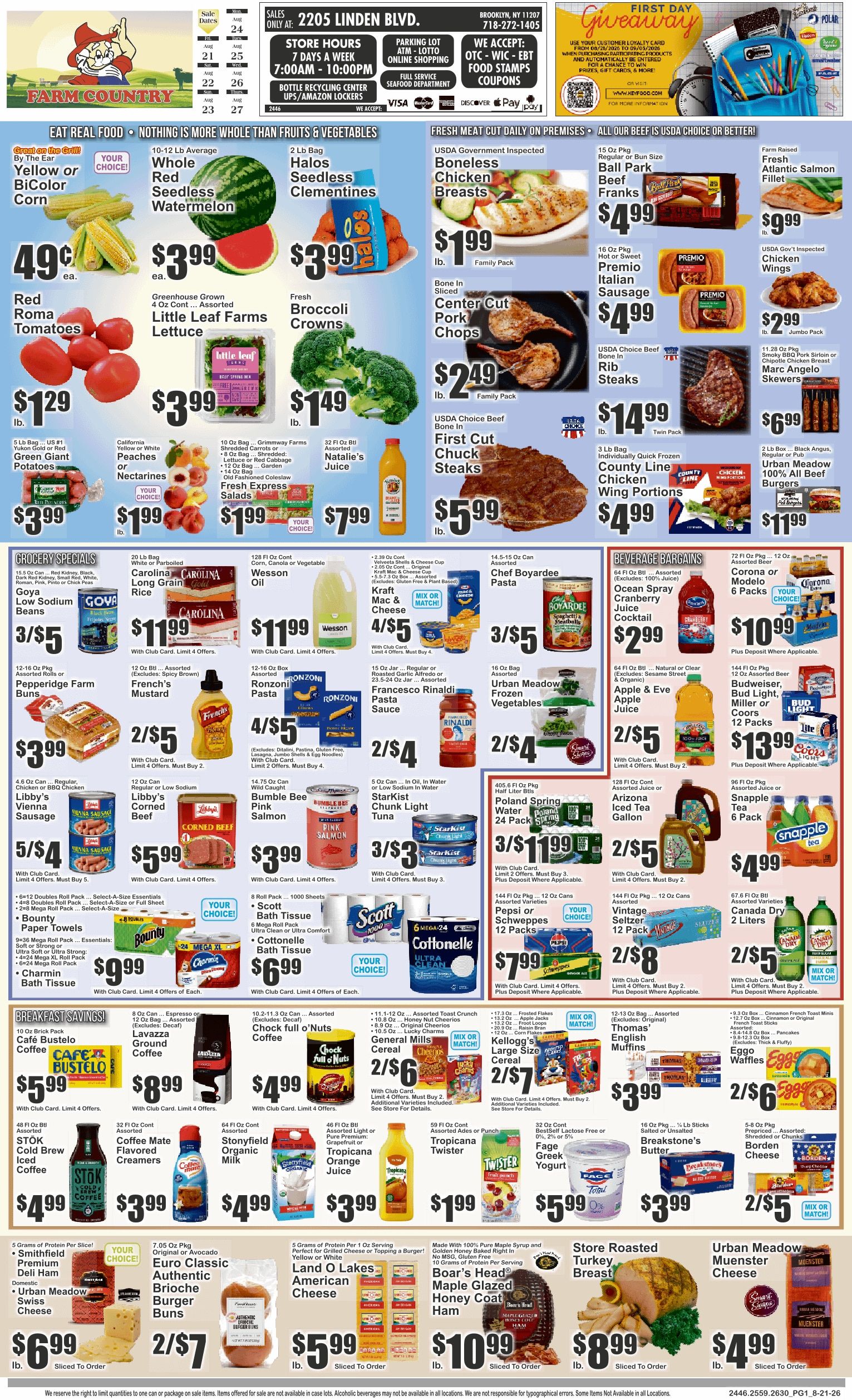 Farm Country (Brooklyn, NY) Key Food Weekly Ad August 21 - 27, 2026