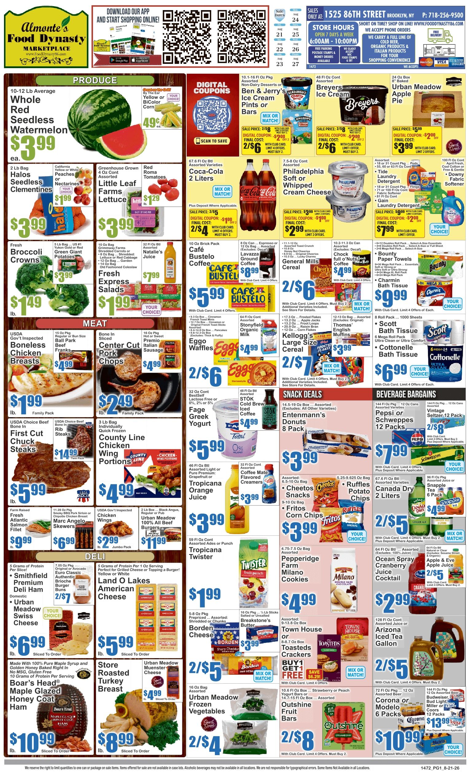 Food Dynasty (Brooklyn, NY) Key Food Weekly Ad August 21 - 27, 2026