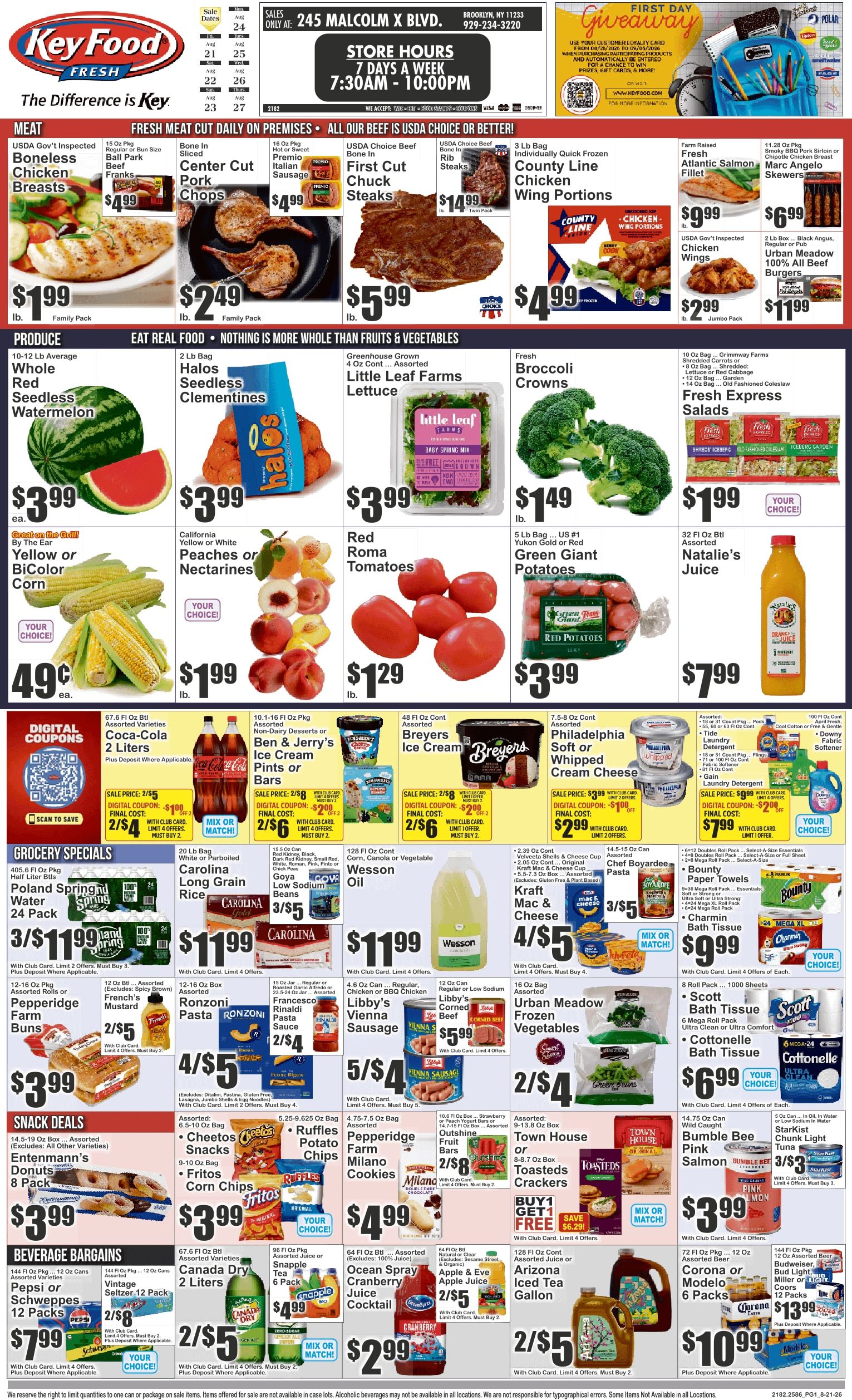 Halsey Traders Market (245 Malcolm X Blvd., Brooklyn, NY) Key Food Weekly Ad August 21 - 27, 2026
