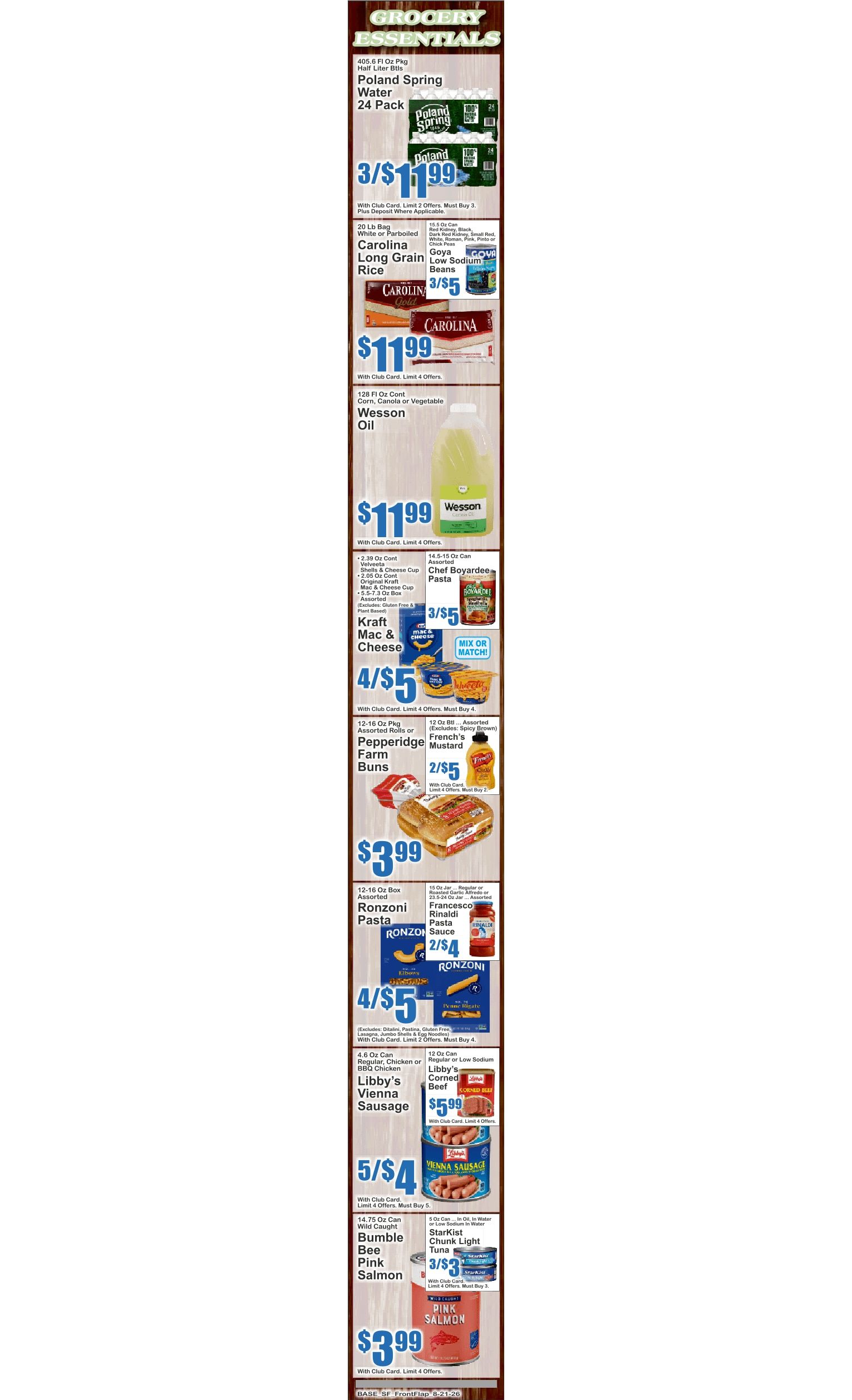 Dumbo Market (Long Island City, NY) Key Food Weekly Ad August 21 - 27, 2026