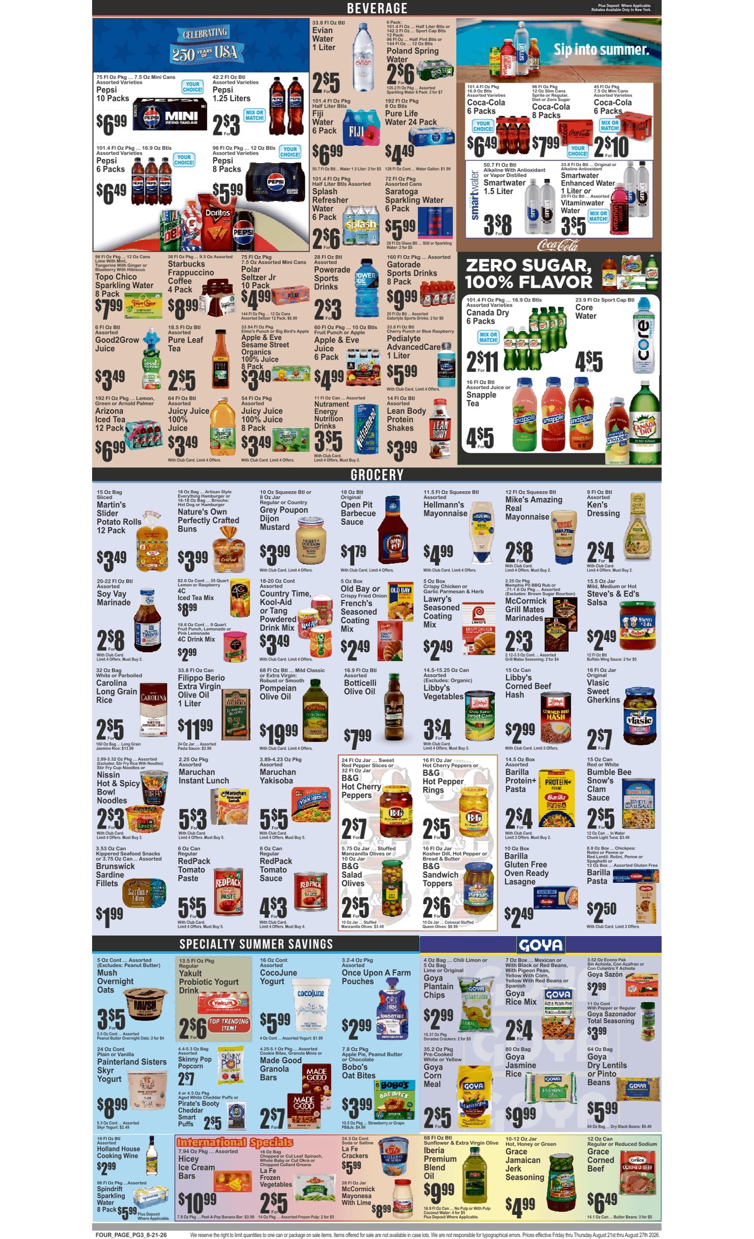 Dumbo Market Key Food Weekly Ad August 21 - 27, 2026