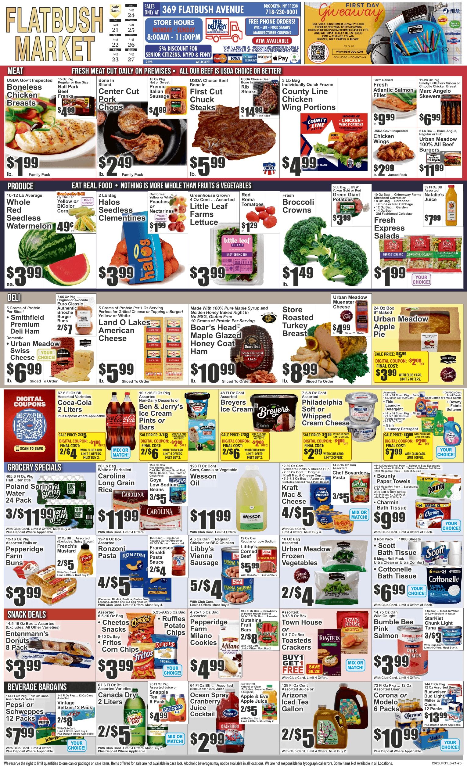 Flatbush Market (369 Flatbush Avenue, Brooklyn, NY) Weekly Ad August 21 - 27, 2026