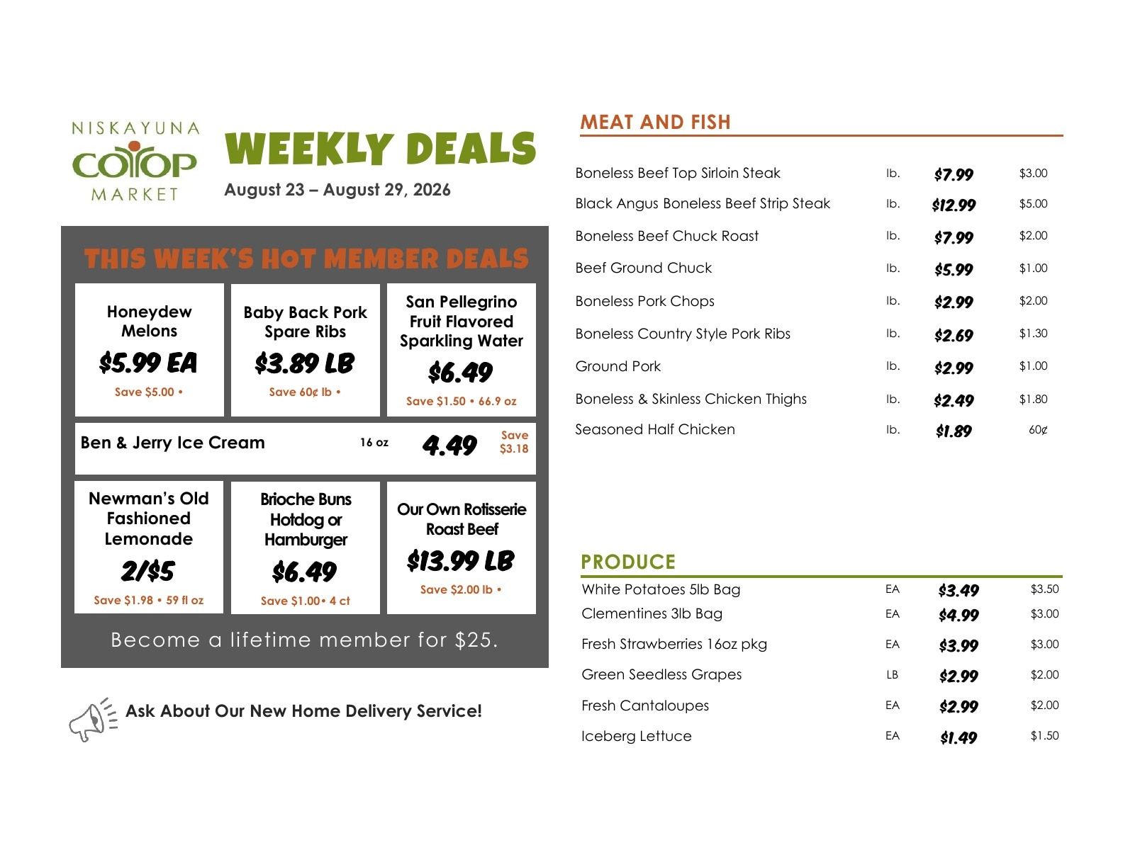 Niskayuna Co-op Weekly Ad August 23 - 29, 2026