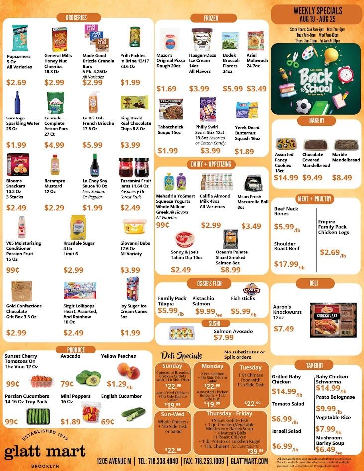 Glatt Mart Weekly Ad August 19 - 25, 2026