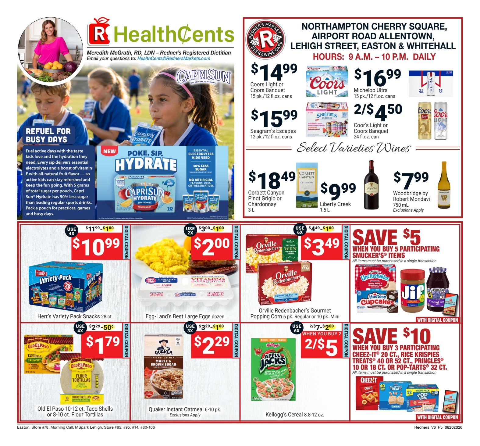 Redner's Markets (Allentown and other locations, PA) Weekly Ad August 20 - 26, 2026