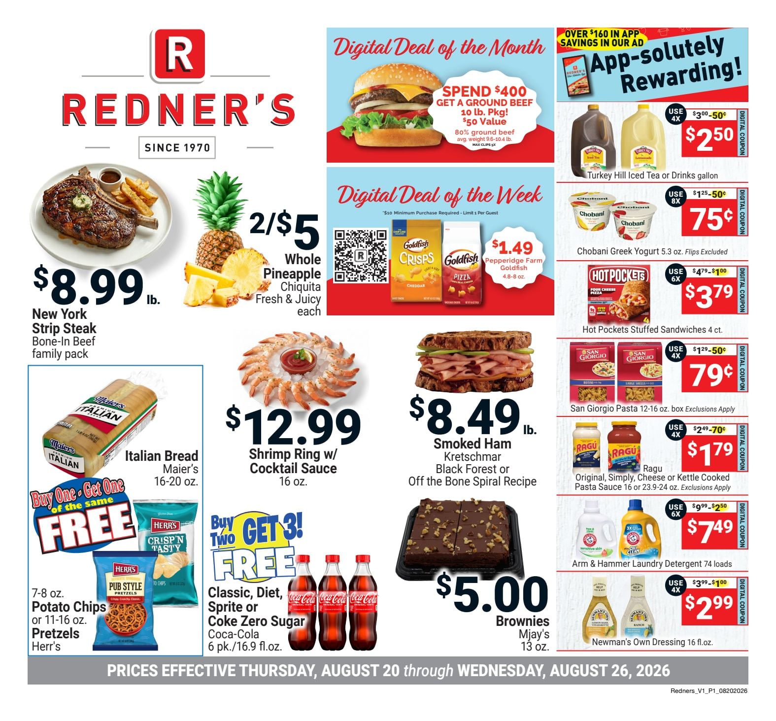 Redner's Markets (Camden and other locations, DE) Weekly Ad August 20 - 26, 2026