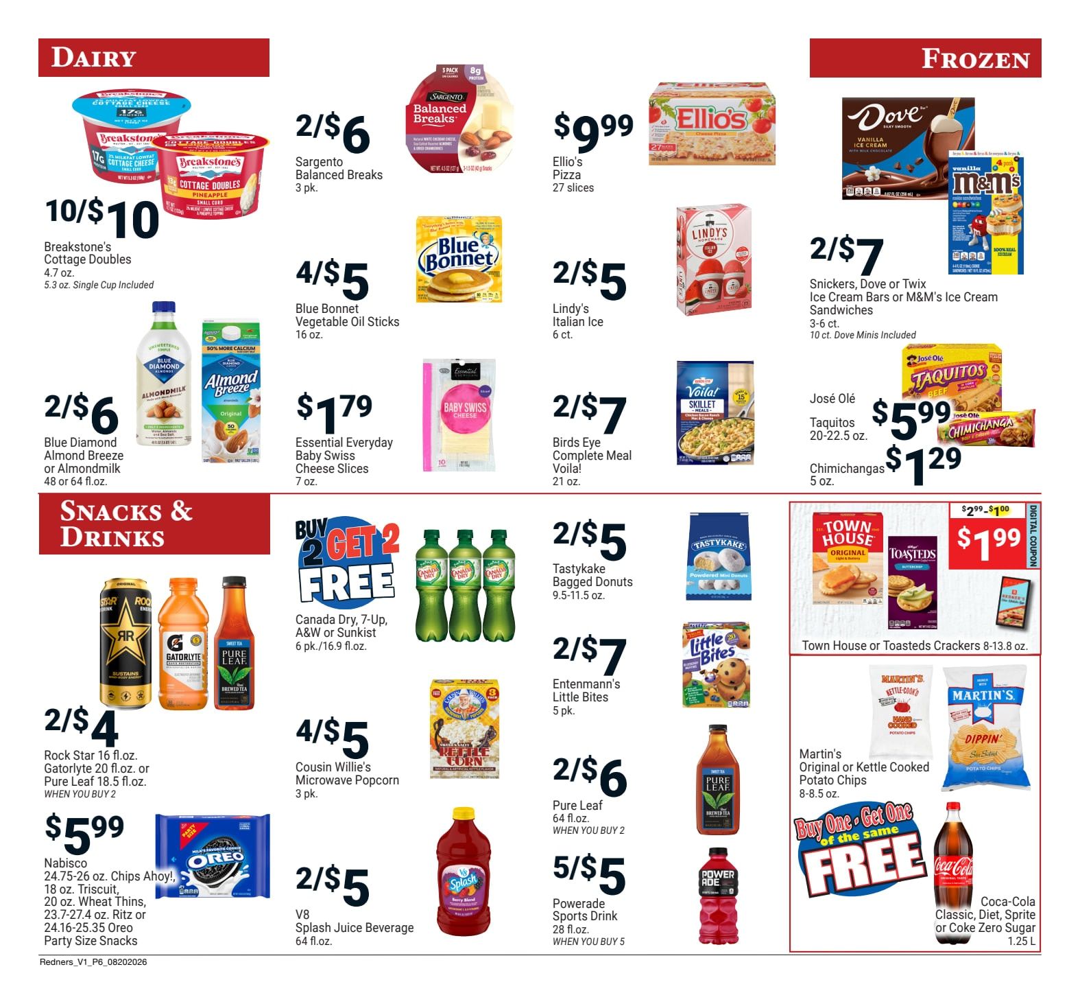 Redner's Markets (Nesquehoning, PA) Weekly Ad August 20 - 26, 2026