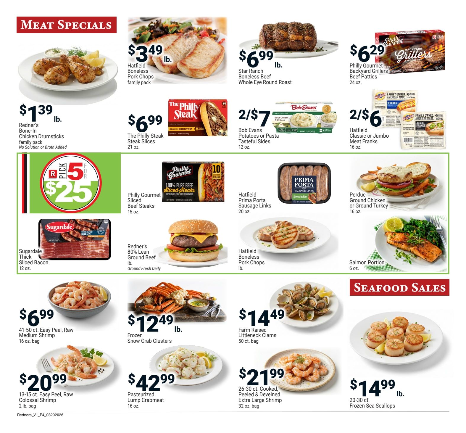 Redner's Markets (Pittston and Scranton, PA) Weekly Ad August 20 - 26, 2026