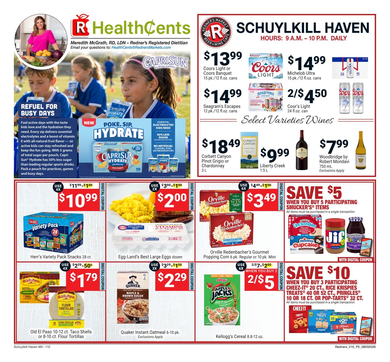 Redner's Markets (Schuylkill Haven, PA) Weekly Ad August 20 - 26, 2026