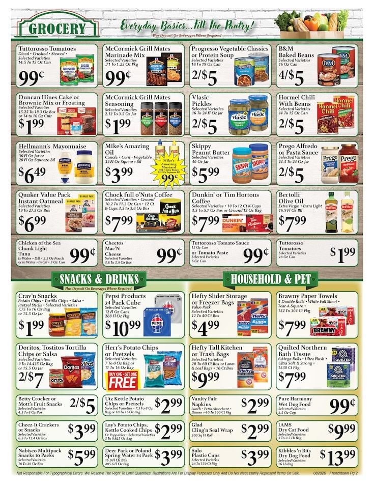 Frenchtown Market Weekly Ad August 28 - September 3, 2026