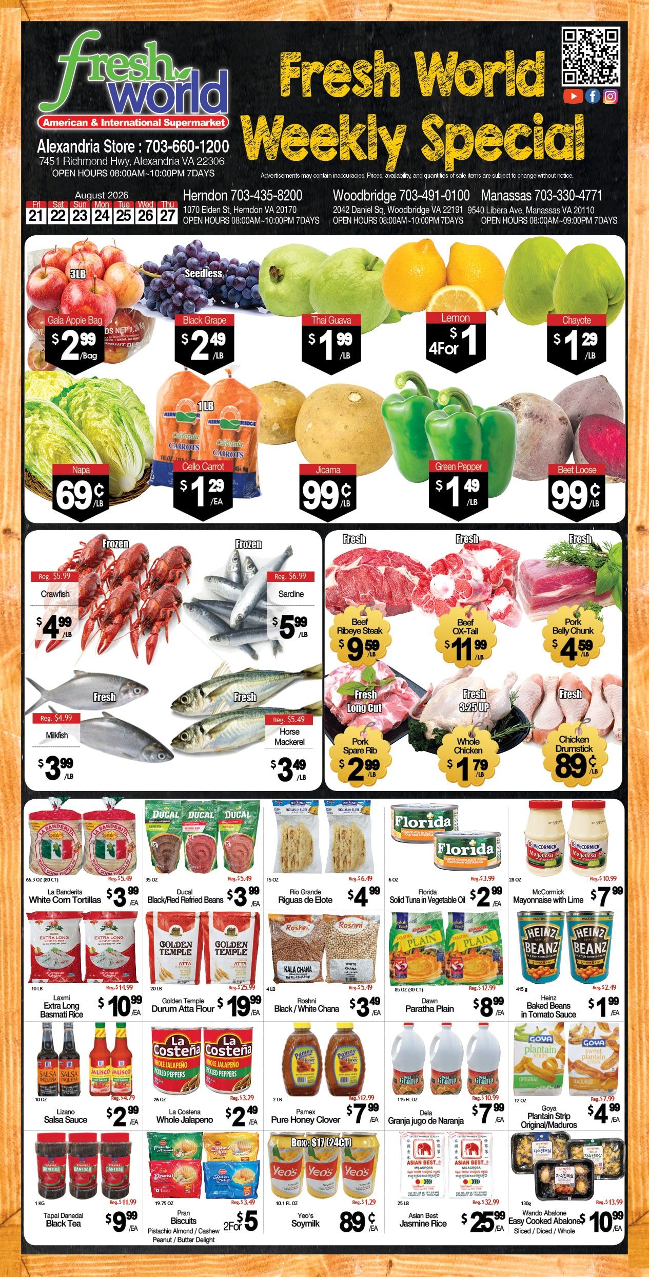 Fresh World Weekly Ad August 21 - 27, 2026