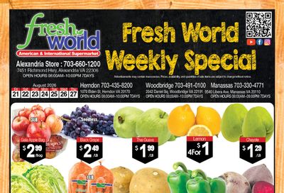 Fresh World Weekly Ad August 21 - 27, 2026