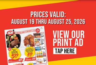 My IGA Weekly Ad August 19 - 25, 2026
