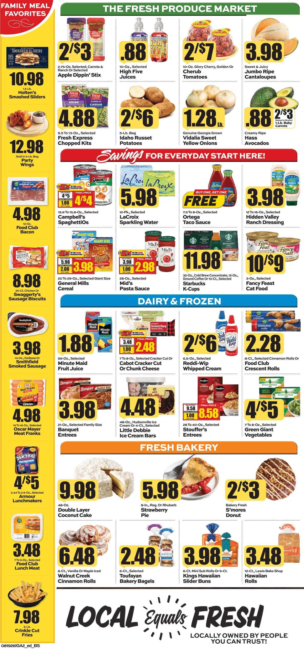 G&R IGA (109 Baker St, Webster Springs, WV) Weekly Ad August 19 - 25, 2026