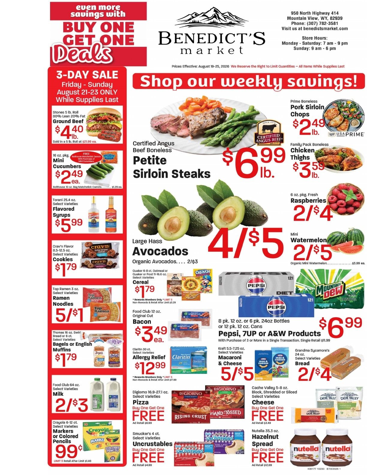 Benedict's Market Weekly Ad August 19 - 25, 2026