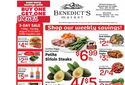 Benedict's Market Weekly Ad August 19 - 25, 2026