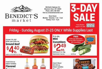 Benedict's Market Weekly Ad August 21 - 23, 2026